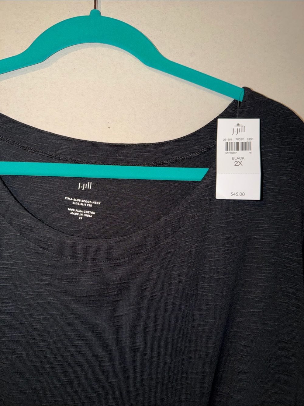 J. Jill Black Scoop Neck Tee